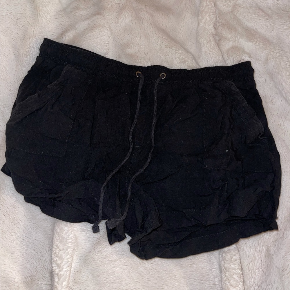 black comfy shorts
